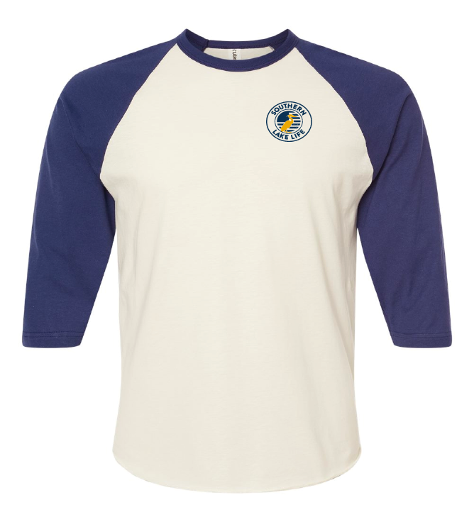 The Southern Lake Life: Diamond Logo - 3/4 Raglan - Navy/White