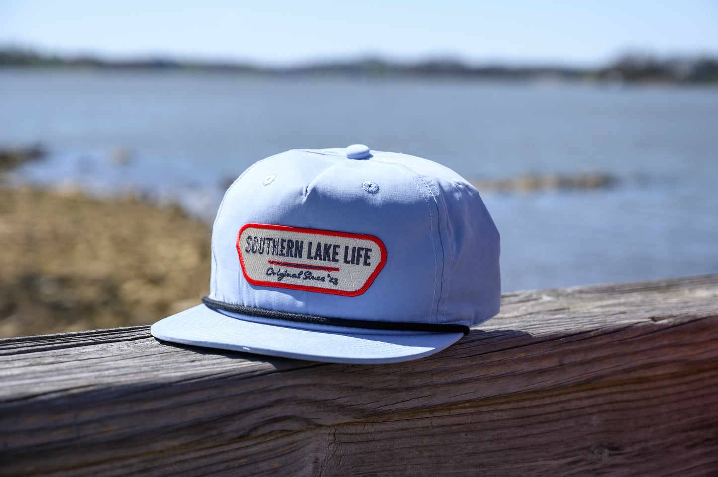 The Southern Lake Life: PATCH SKY BLUE ROPE HAT
