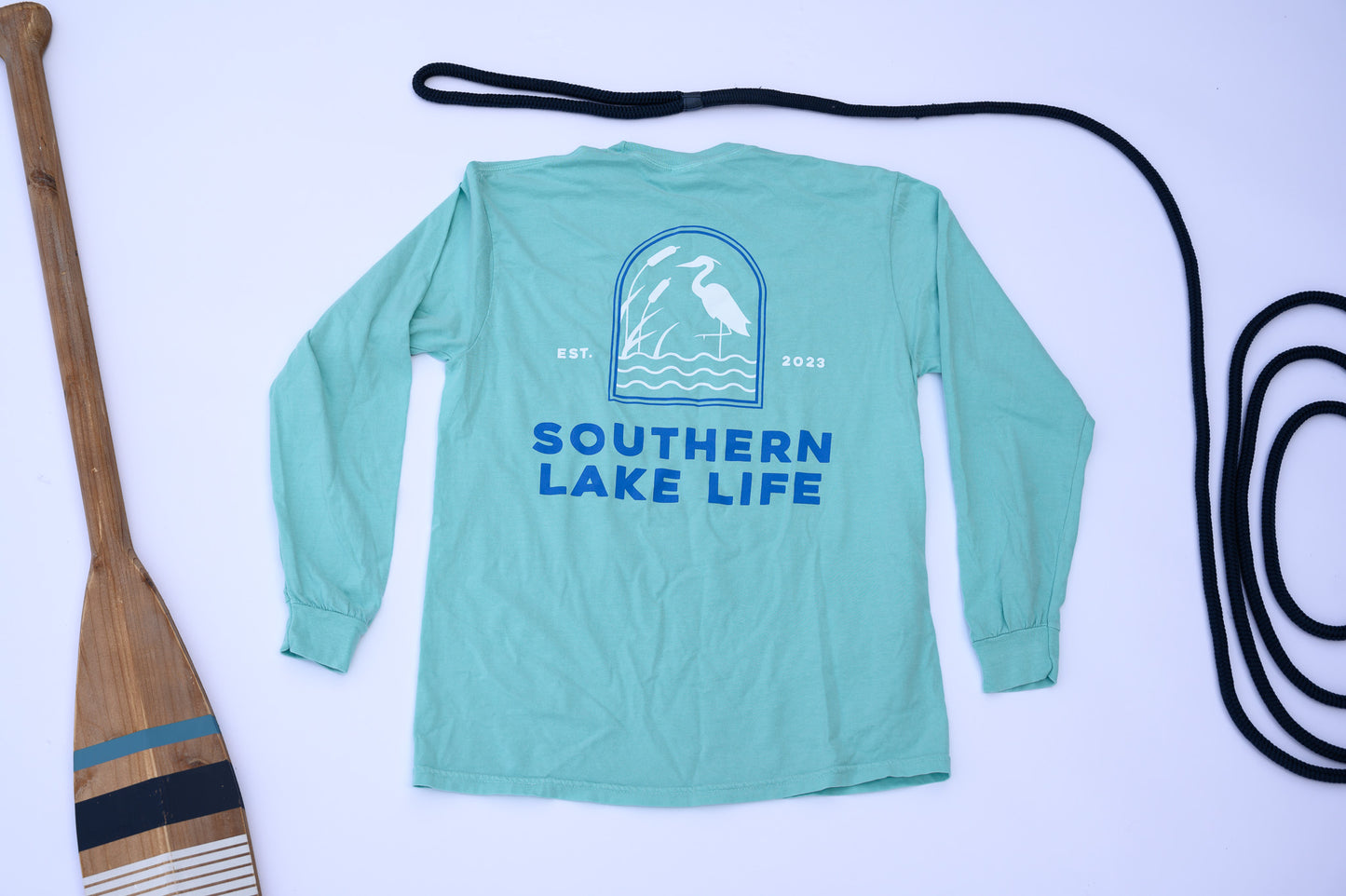 The Southern Lake Life: Heron Arch - Long Sleeve - Chalky Mint