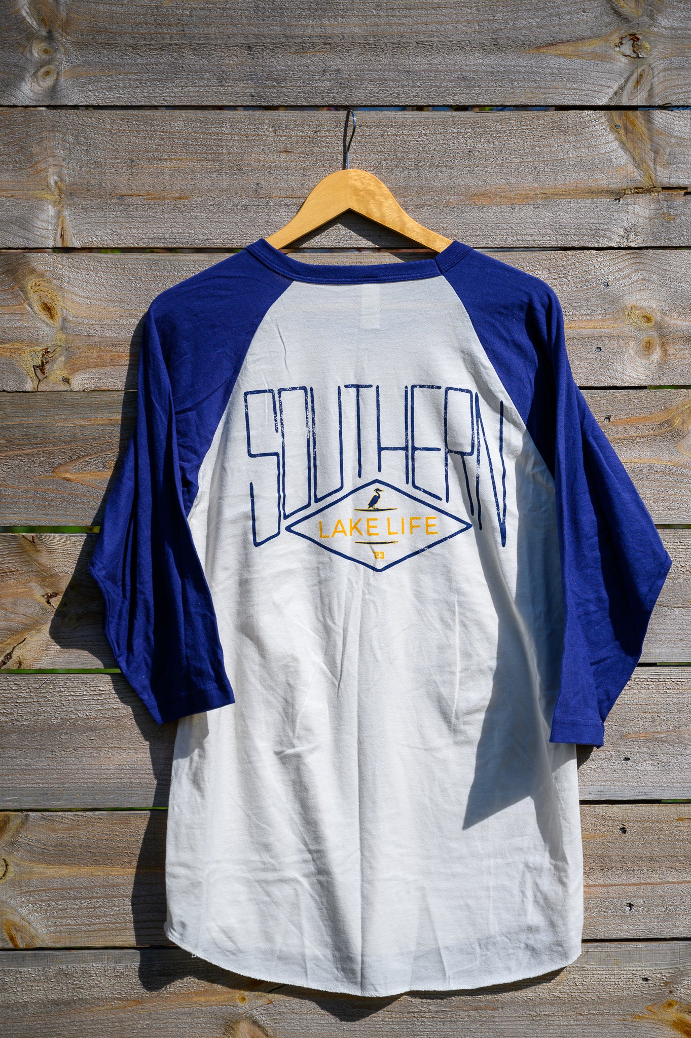 The Southern Lake Life: Diamond Logo - 3/4 Raglan - Navy/White