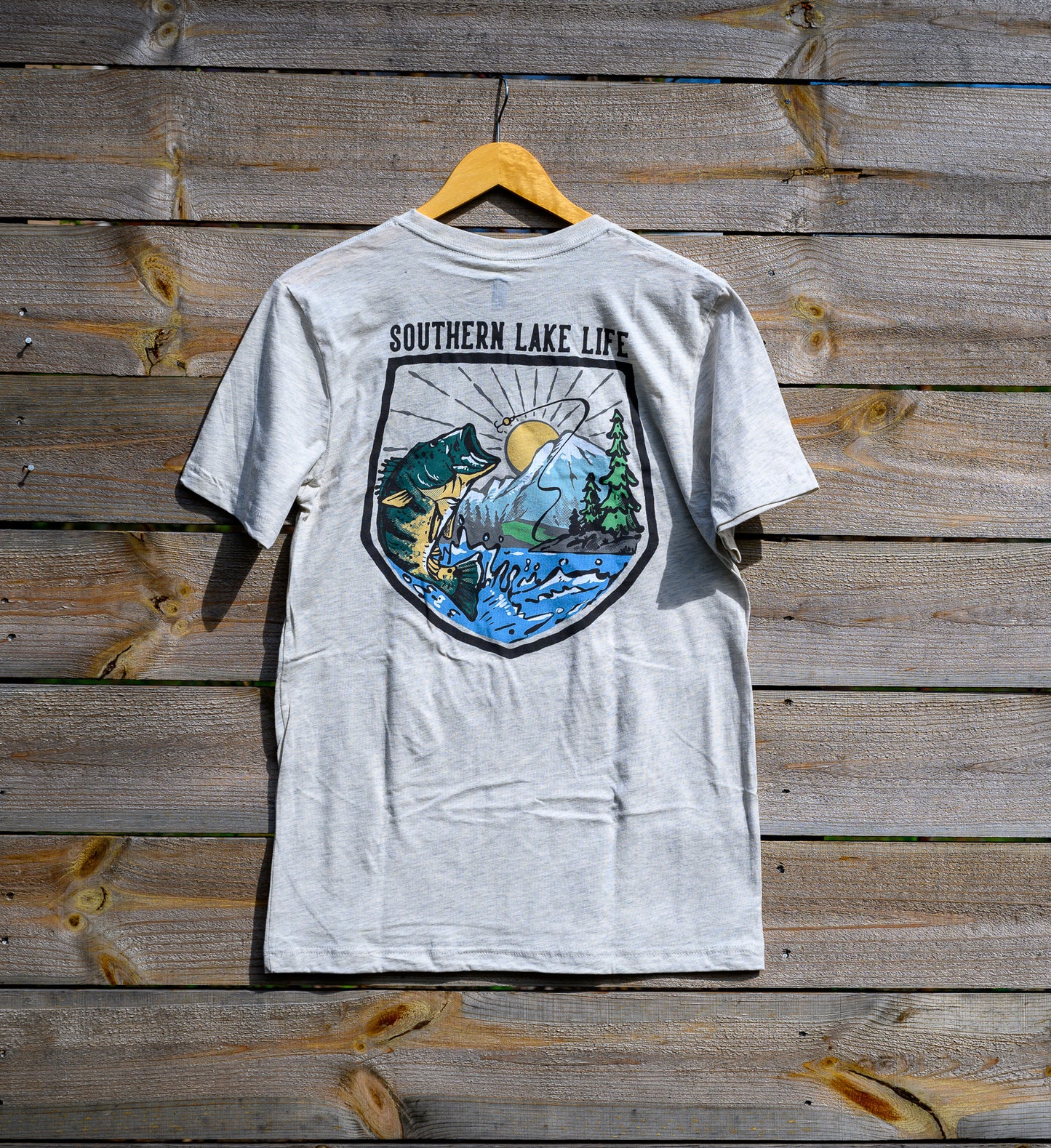 The Southern Lake Life: Bass Short Sleeve - Heather Stone