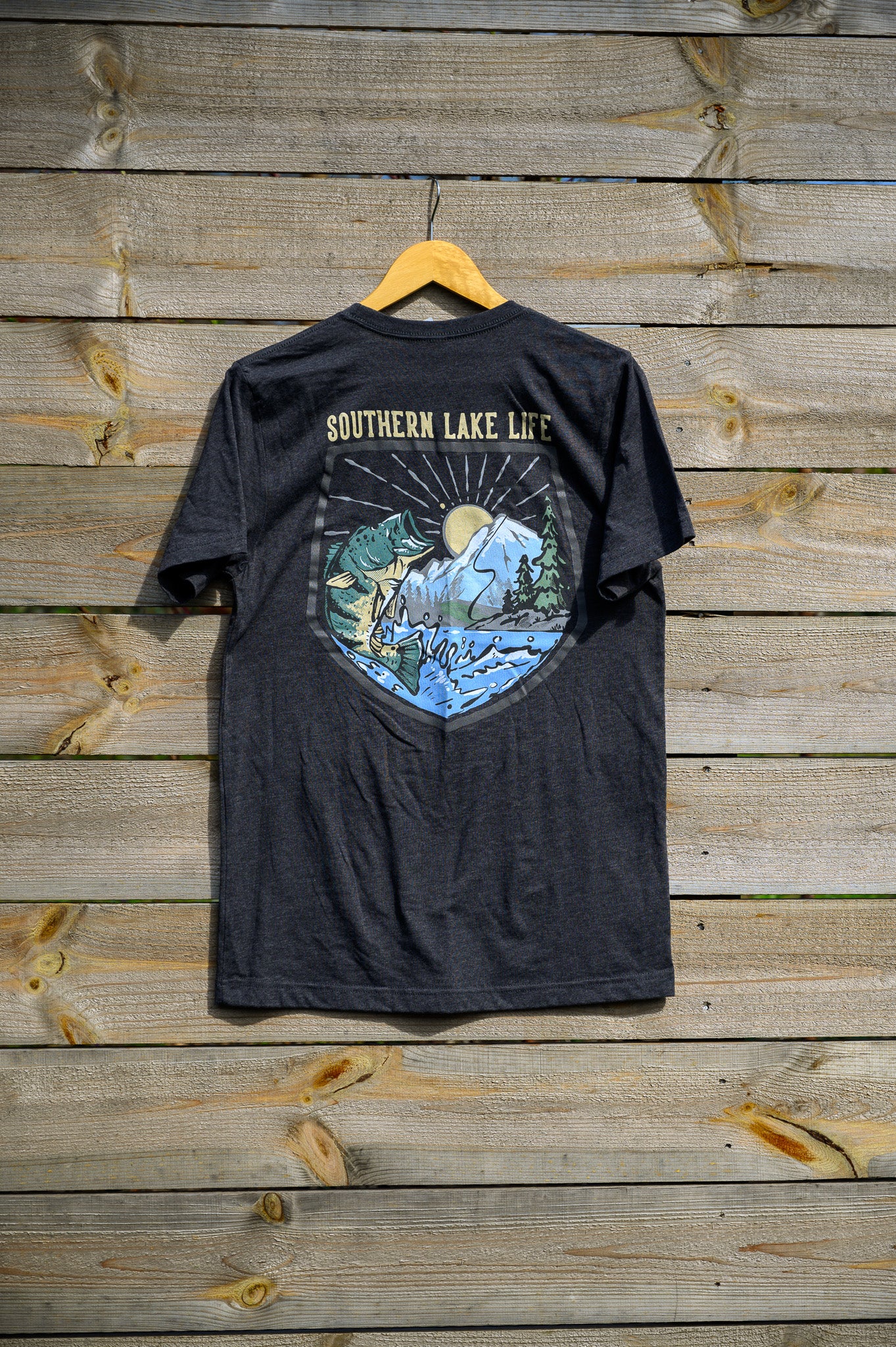 The Southern Lake Life: Bass Short Sleeve - Charcoal
