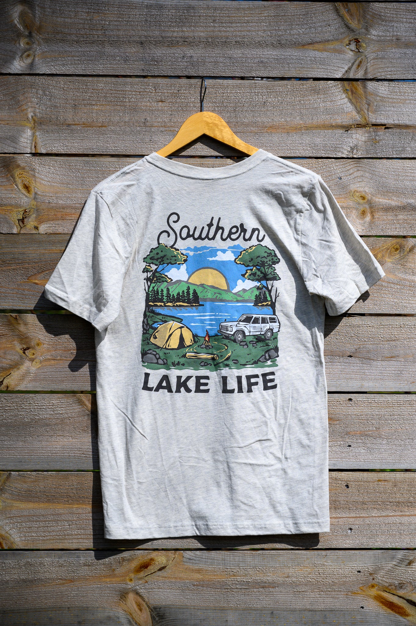 LAKESIDE CAMP TEE - HEATHER GRAY