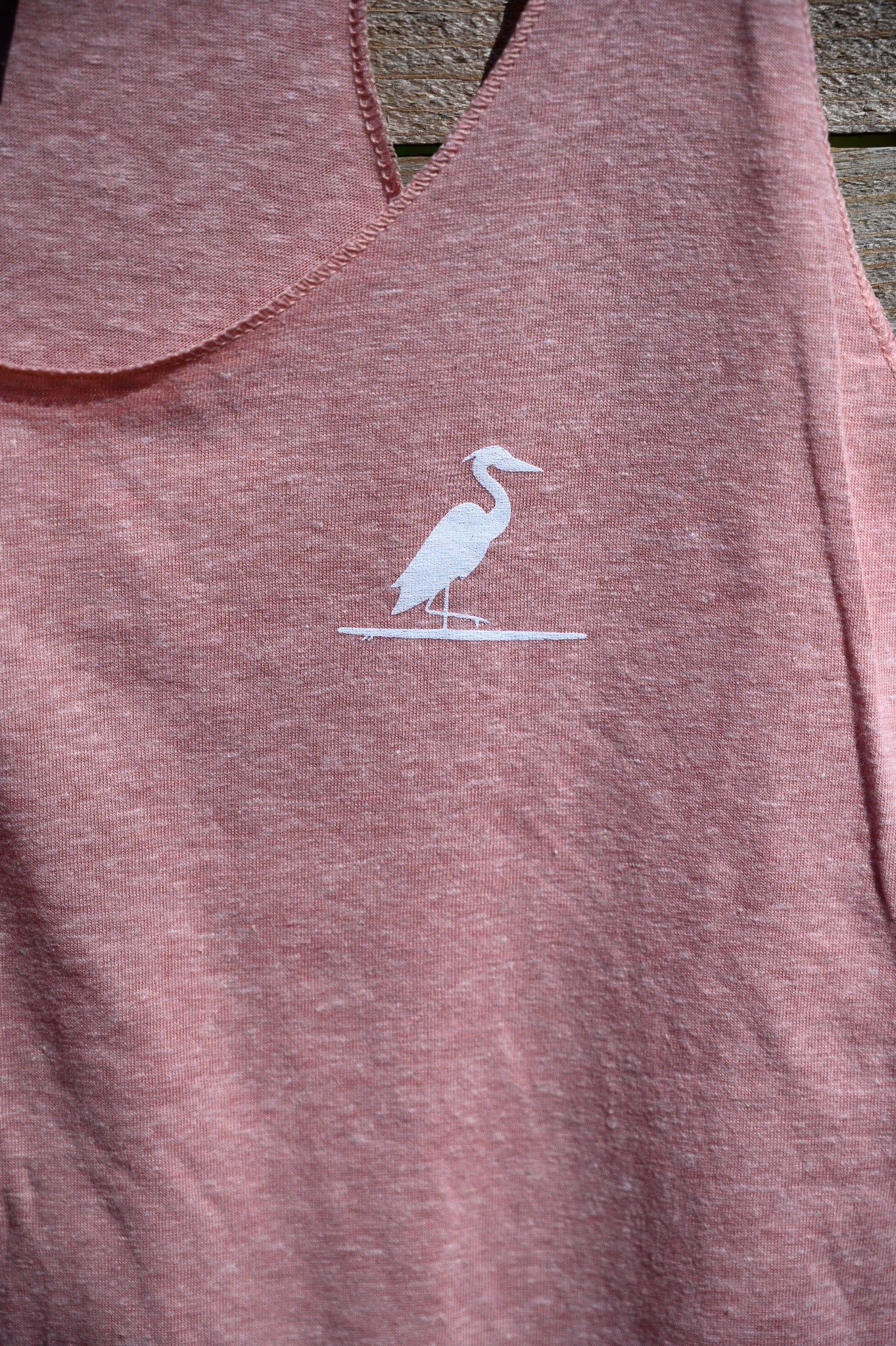 The Southern Lake Life - Heron Logo Ladies Tank - Heather Pink