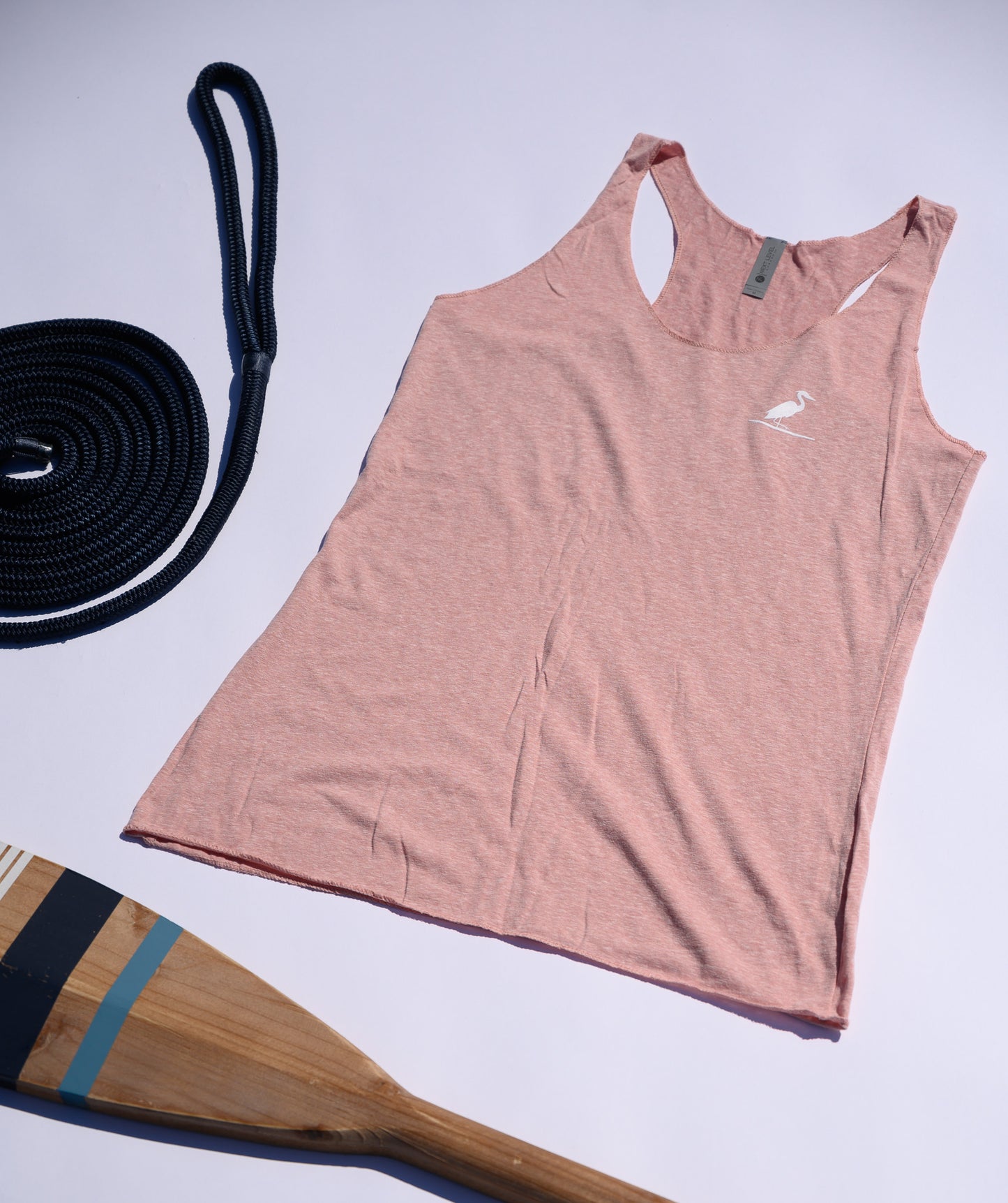 The Southern Lake Life - Heron Logo Ladies Tank - Heather Pink