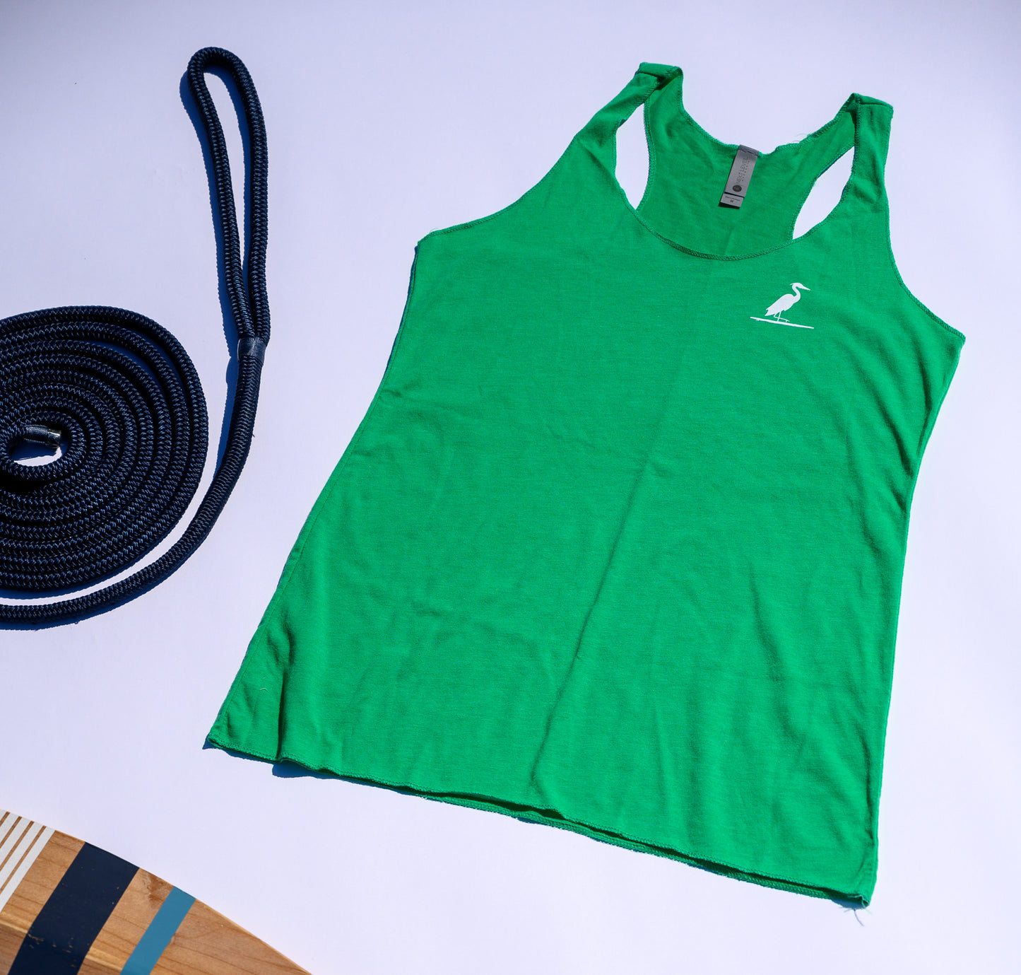 The Southern Lake Life - Heron Logo Ladies Tank - Green