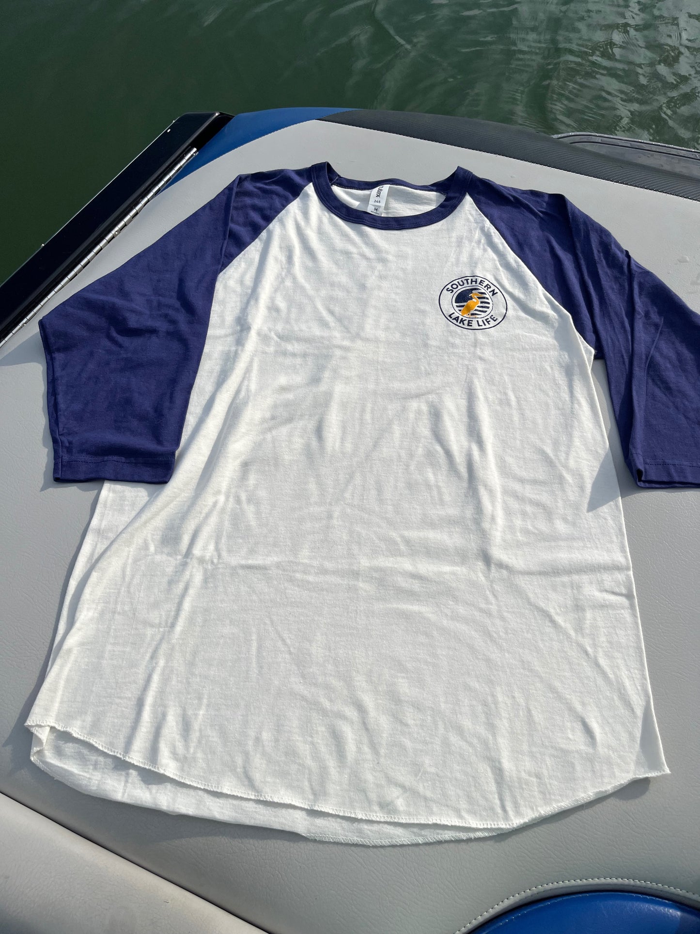 The Southern Lake Life: Diamond Logo - 3/4 Raglan - Navy/White