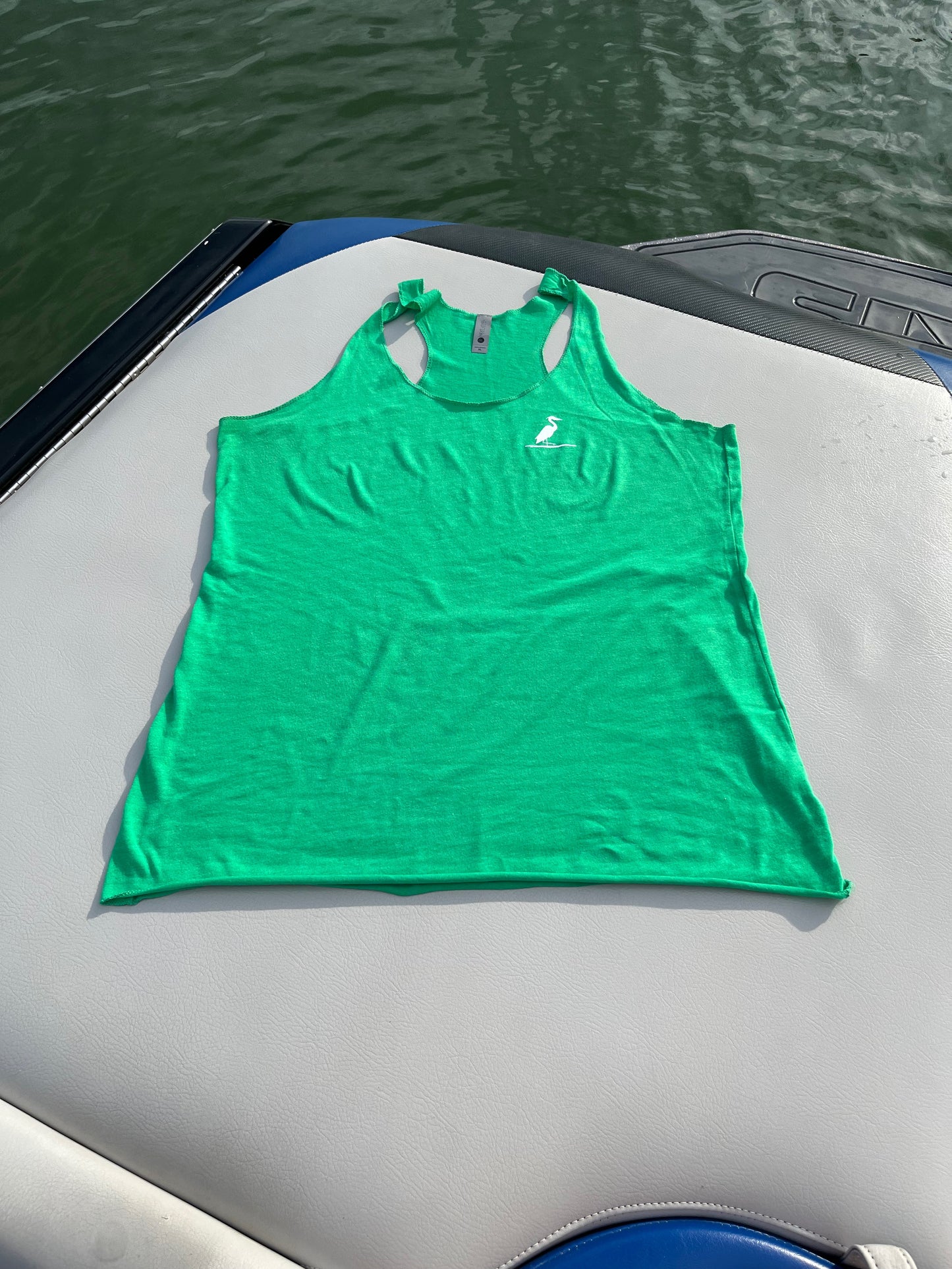 The Southern Lake Life - Heron Logo Ladies Tank - Green