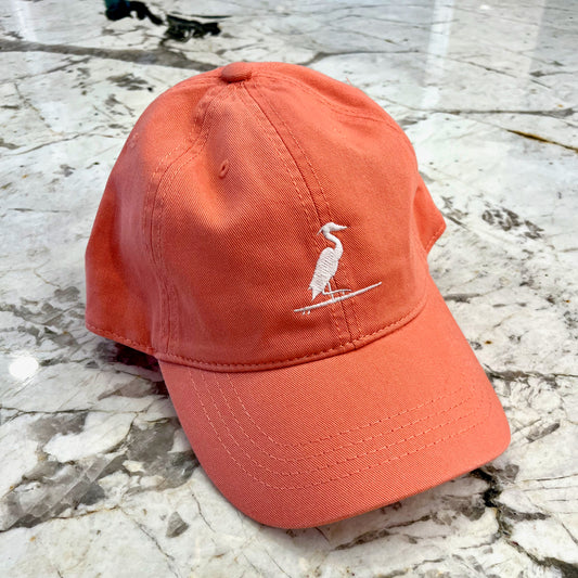 The Southern Lake Life: Heron on Surfboard Hat - Coral