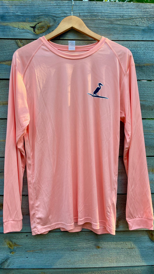 The Southern Lake Life: Diamond Logo Performance Long Sleeve - Coral