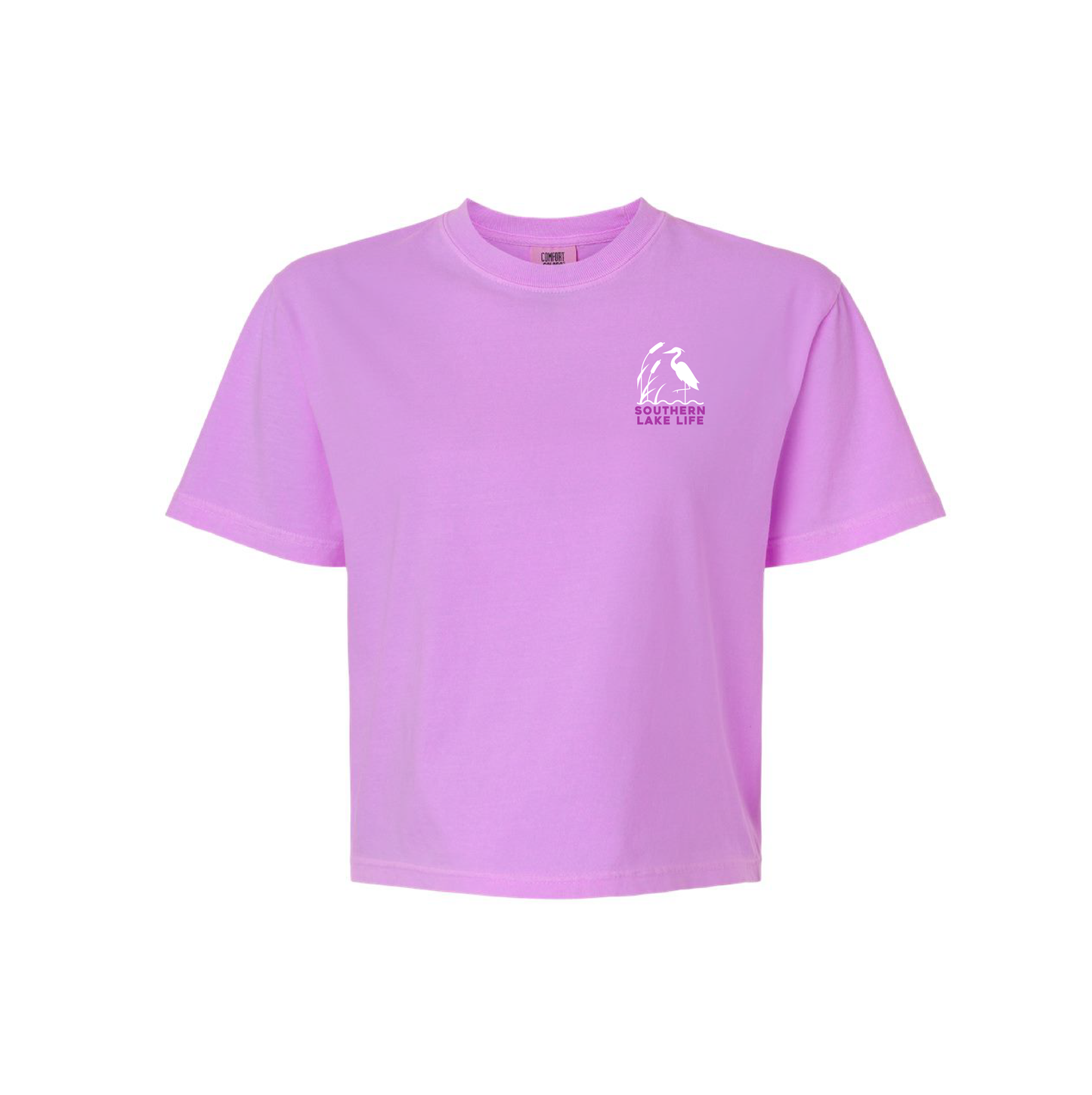 LADIES HERON BOX TEE - NEON VIOLET