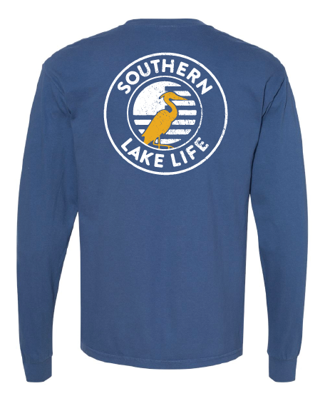 The Southern Lake Life - Circle Logo - Navy Blue - Long Sleeve