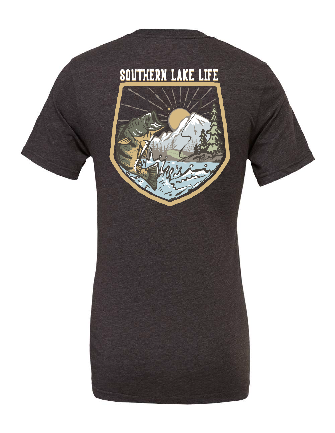 The Southern Lake Life: Bass Short Sleeve - Charcoal