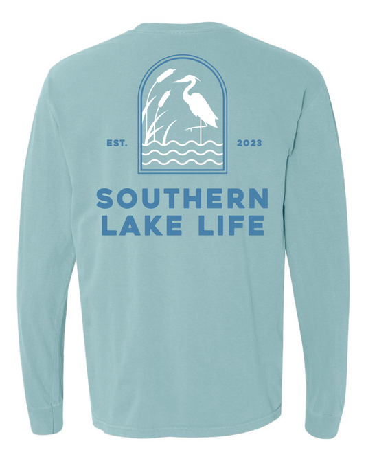 The Southern Lake Life: Heron Arch - Long Sleeve - Chalky Mint