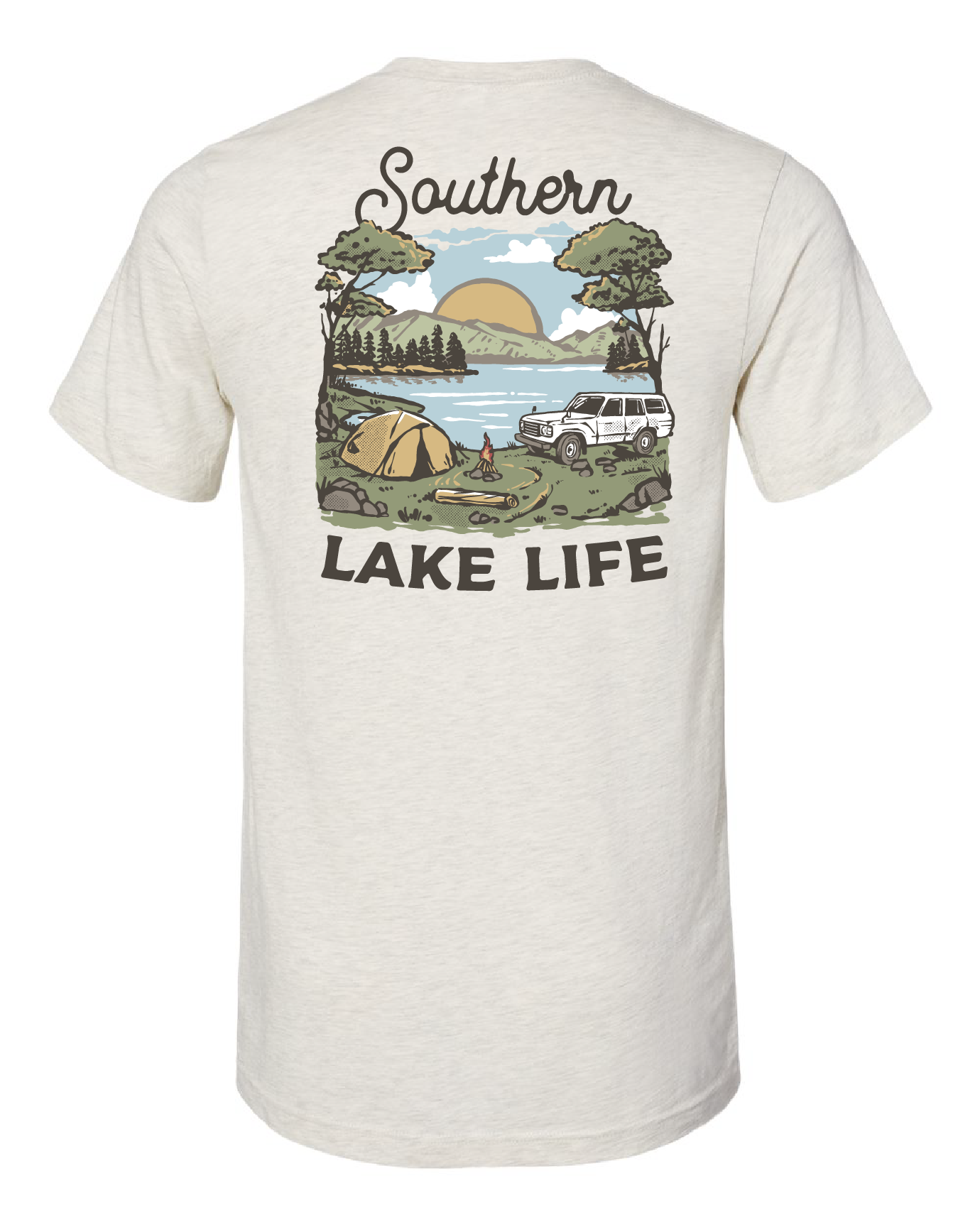 LAKESIDE CAMP TEE - HEATHER GRAY