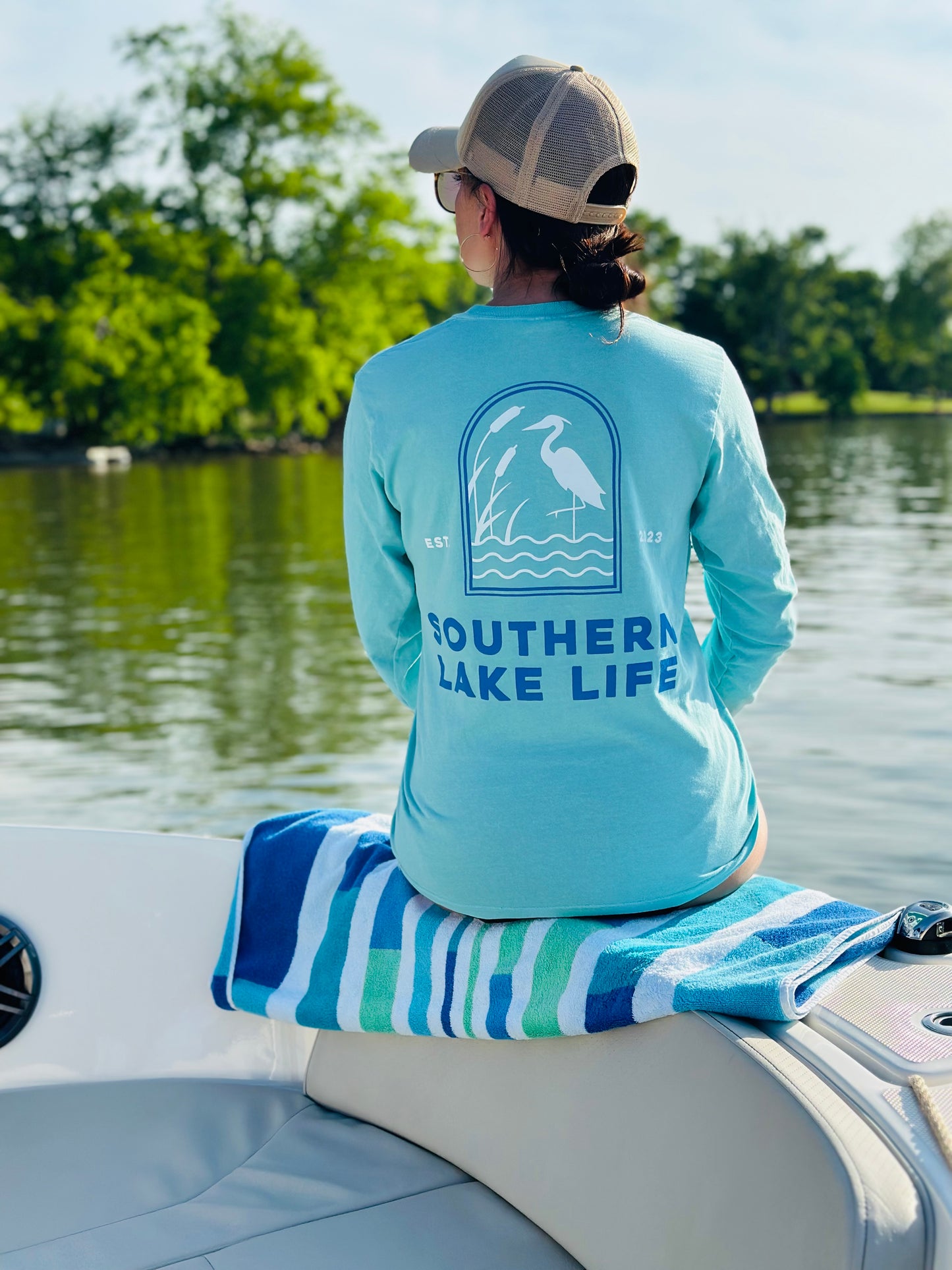 The Southern Lake Life: Heron Arch - Long Sleeve - Chalky Mint