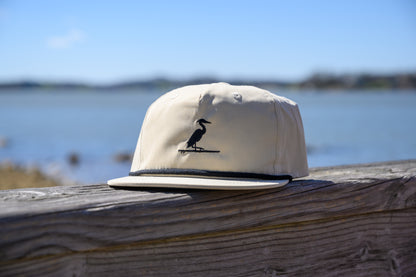 The Southern Lake Life: Heron Logo Rope Hat - Biscuit/Black