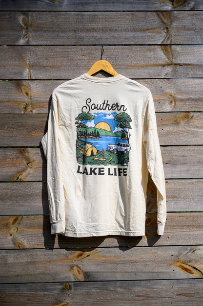 The Southern Lake Life - Camp - Long Sleeve - Ivory