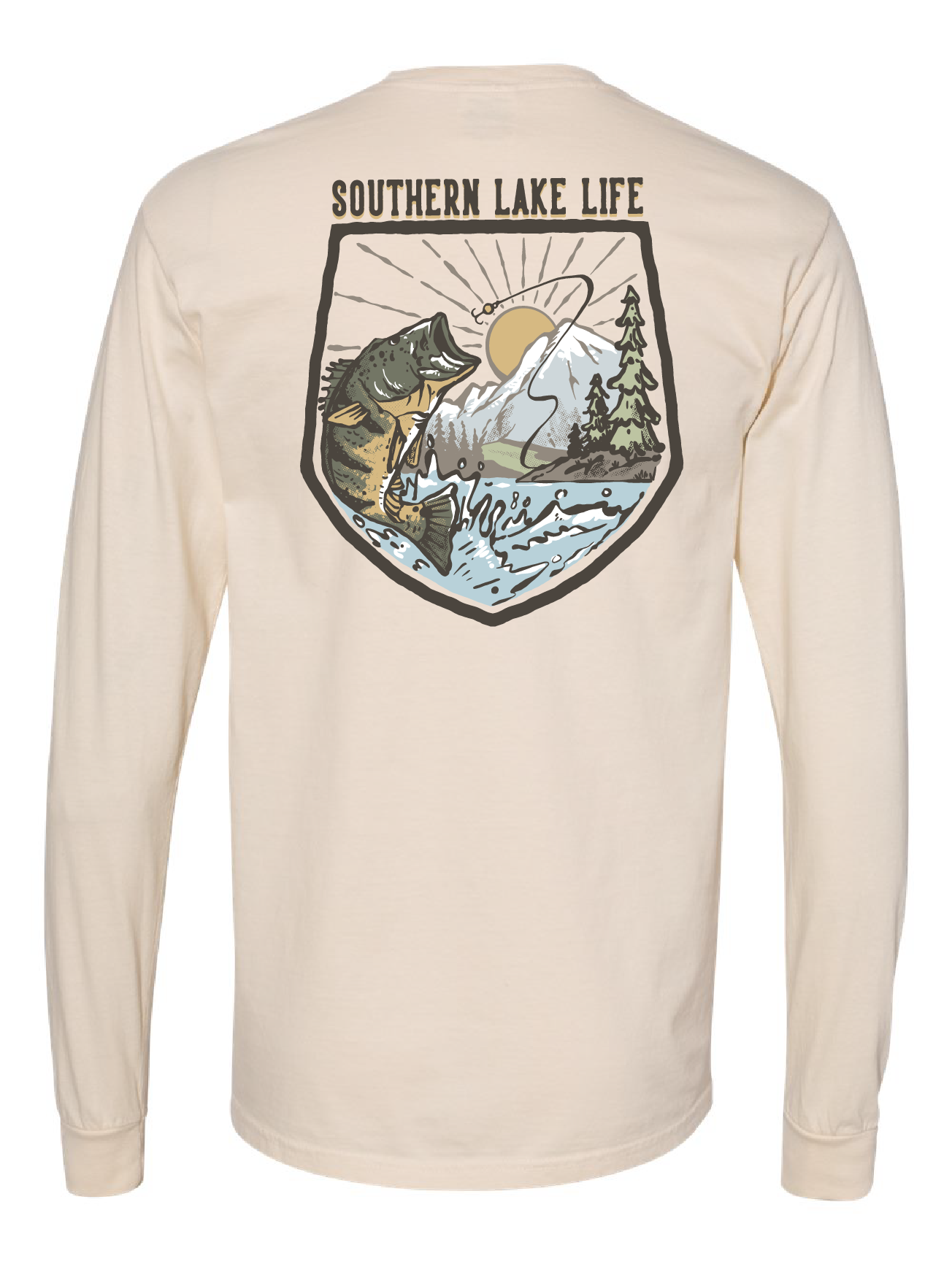 The Southern Lake Life: Bass Long Sleeve - Ivory